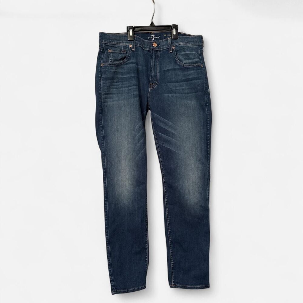 7-for-all-mankind Women's Blue and Navy Jeans